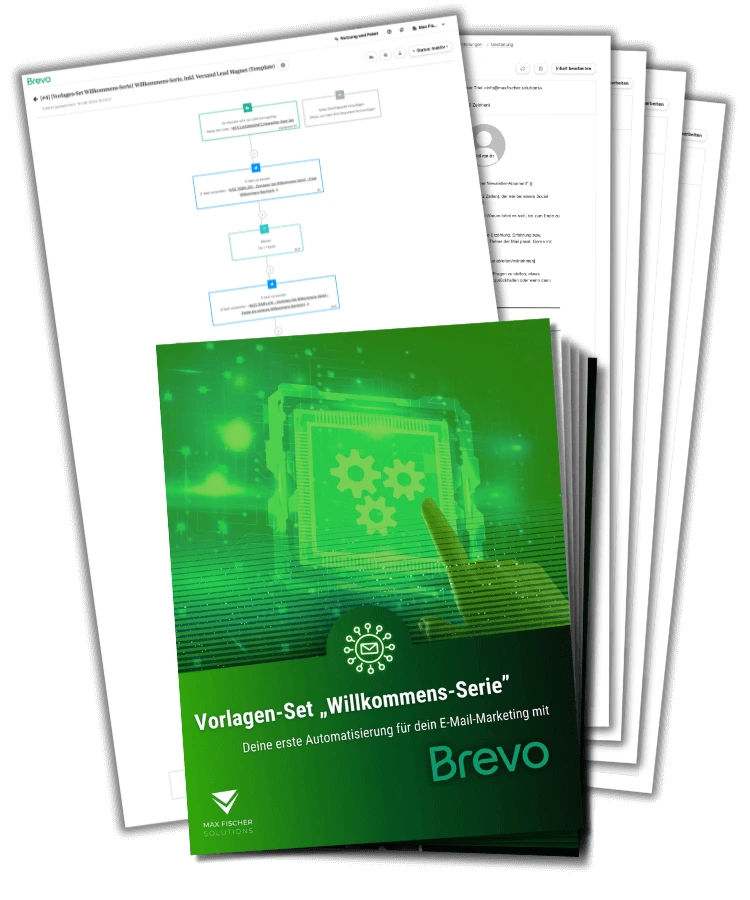 Vorlagen-Set für die Willkommens-Serie in Brevo von Max Fischer