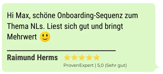 Raimunds Bewertung für das Newsletter-Starter-Set für Brevo