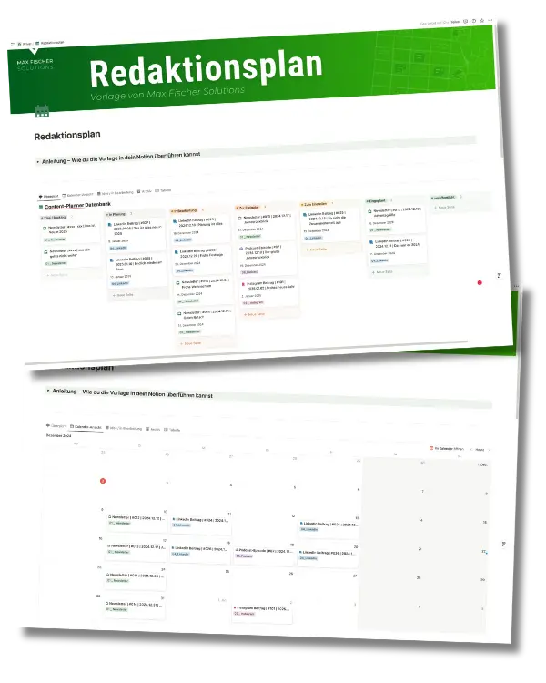 Vorschaubild für die Redaktionsplan-Vorlage